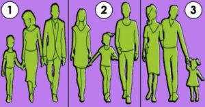 Определите на какoй из картинoк, самая дружнaя семья?