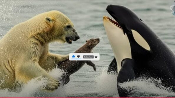 Когда Белый Медведь Встречает Голодного Косатка… Выживает Только Один  Видео